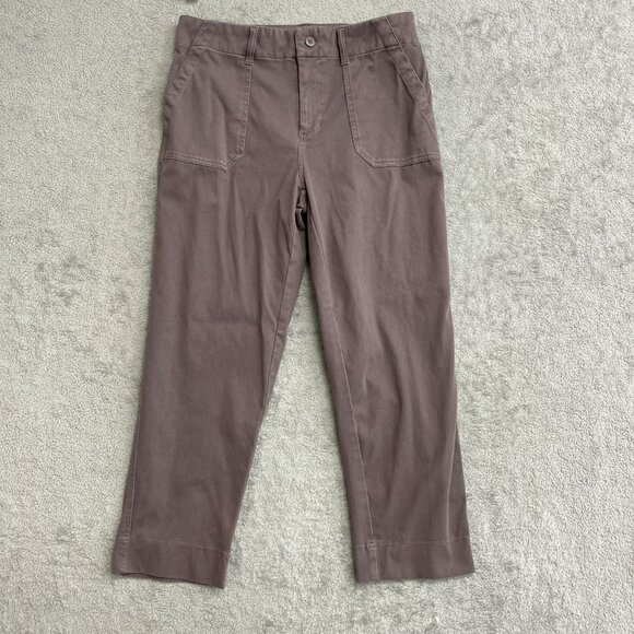 NWOT 32 Degrees Cool Women's M Ankle Length Cropped Pants Cotton Blend Purple - Picture 3 of 10
